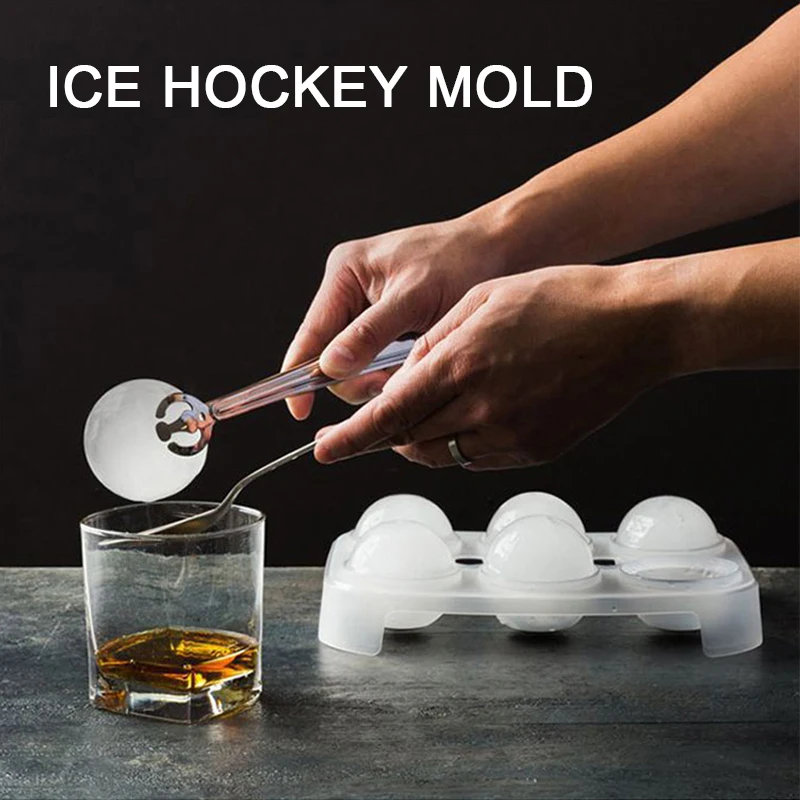 

Ice Hockey Mould ice cube tray molds with lid Jelly Mold Set Cocktail Whiskey Wine Ice Cube Maker bar kichen tools accessories