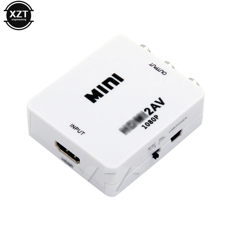 Портативный адаптер-преобразователь HDMI-совместимый с AV преобразователь видео HD