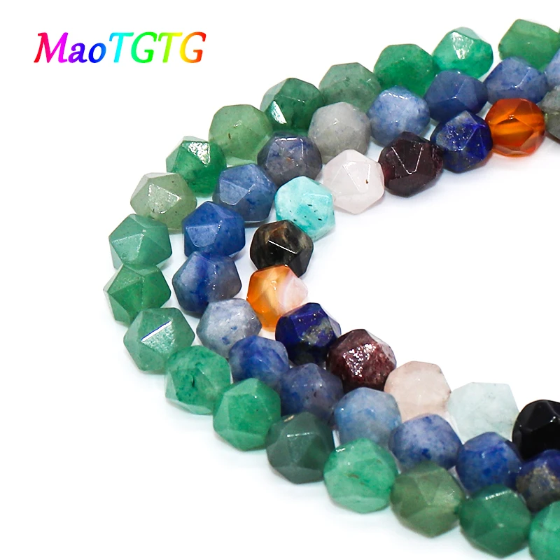Natural Stone Faced Beads For Jewelry Making DIY Bracelet Necklace 8MM Wholesale Bijoux | Украшения и аксессуары