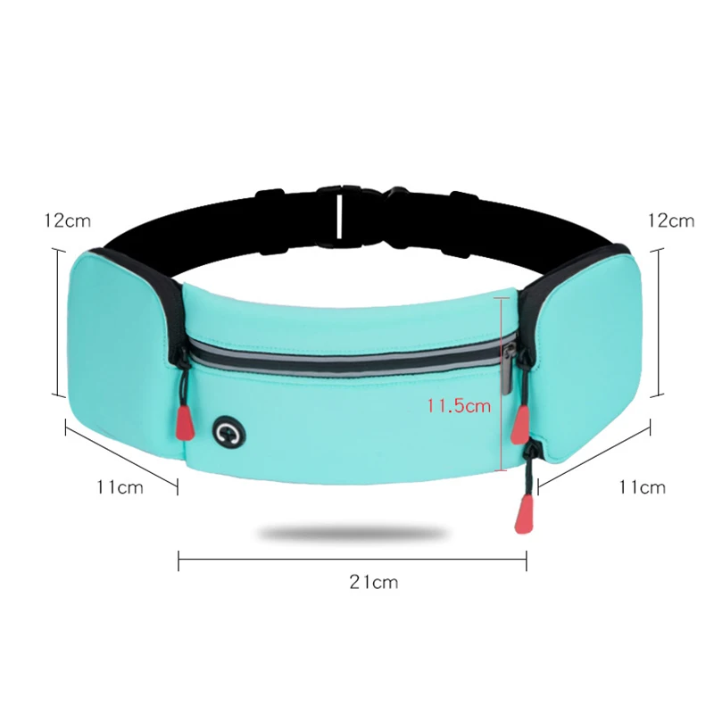 Running Belt Waist Pack With Foldable Water Bottle Holder Adjustable Elastic Strap Water Resistant Phone Holder Bag BHD2