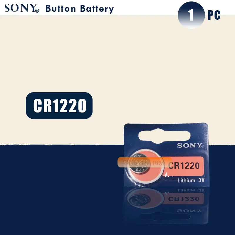 1 шт. 100% оригинальный аккумулятор Sony CR1220 для часов Автомобильный Дистанционный