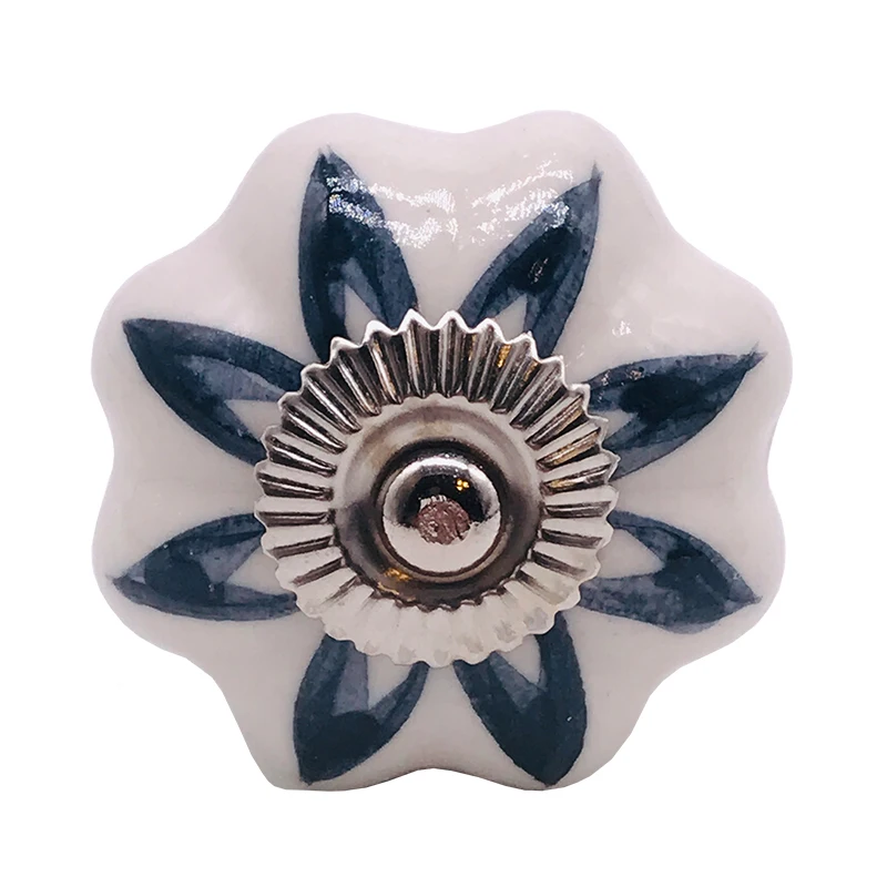 1 шт. керамическая роспись зеленый лист узор ручки и детской комнаты с выдвижными