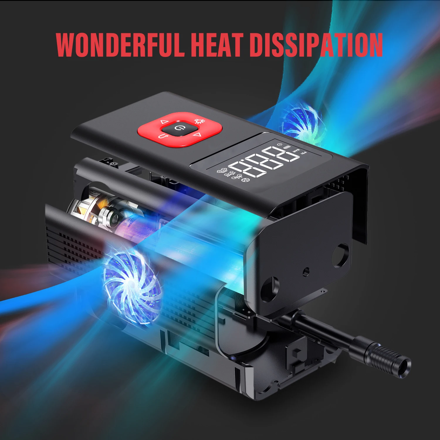 

150PSI Mini Portable air compressor Tyre Inflator electric air pump with LED Light for car motorcycle Bicycle Swim ring Balls