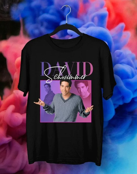 

David Schwimmer Ross Friends Tshirt 90s Retro Vintage T Shirt Throwback New Casual Unisex T-Shirt