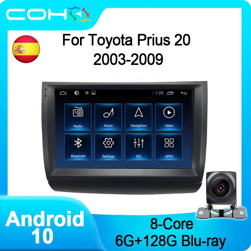 Кижуч для Toyota Prius 20 2003 2009 Android 10 0 8 ядерный 6 + 128 Gps навигации Автомобильный