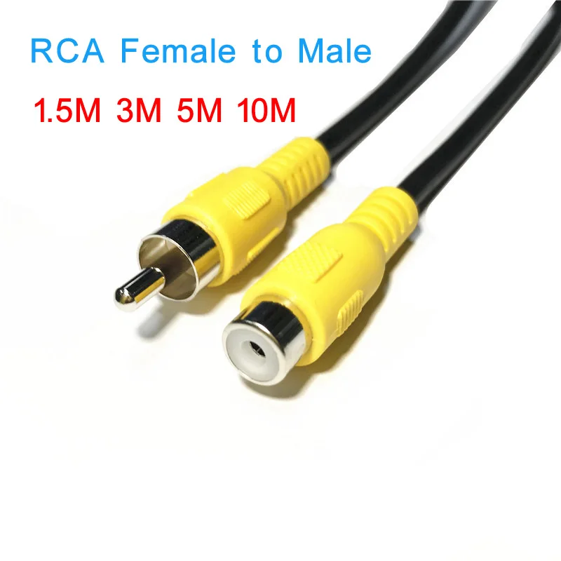 RCA 1m 3m 5m 1 Rca male to 1 Rca female Audio Video Extension Coaxial Cable for HDTV