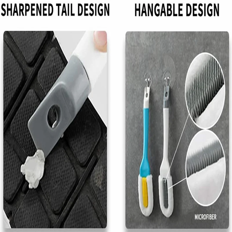 Professional shoe cleaning brush multifunctional long-handled cleaner white slippers kit hanging soft | Дом и сад