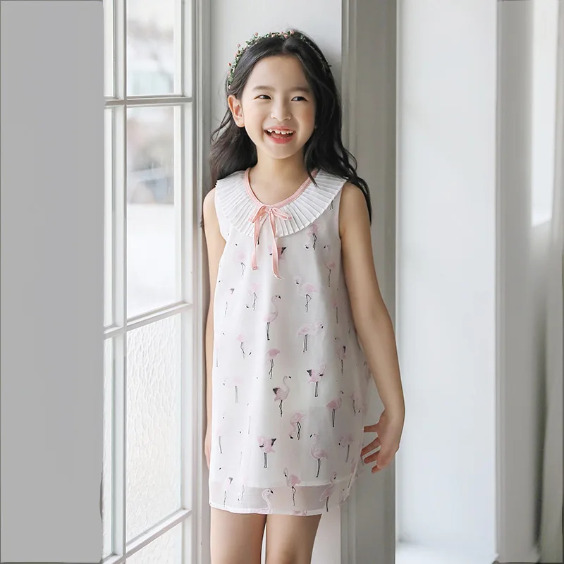 

Children's wear 2021 new skirts Girls summer dresses Sweet princess dress sleeveless big kids