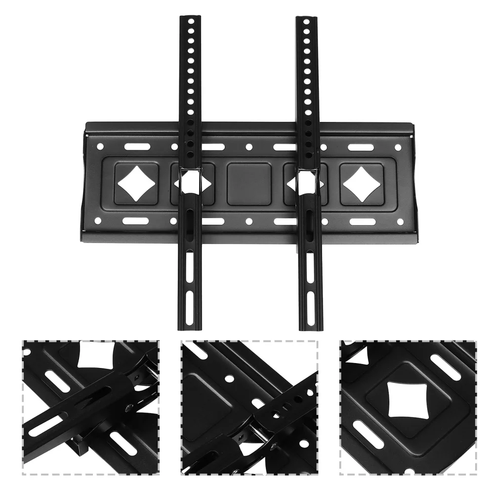 

1 Pc 26-35" Wear-resistant TV Rest Storage Rack Adjustable TV Rack (Black)