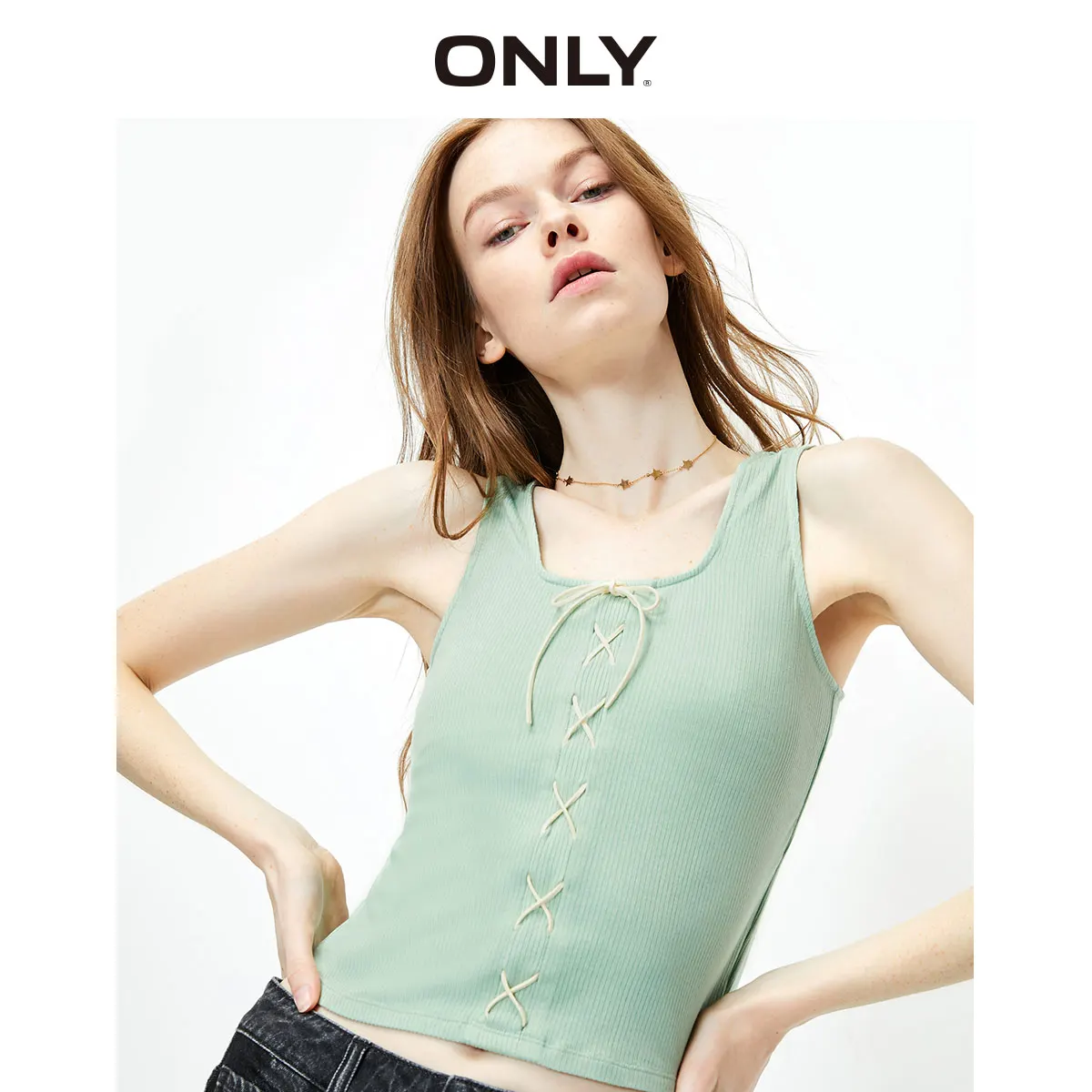 Только в том случае U образный с перекрестным вырезом вязанный шерстяной жилет |