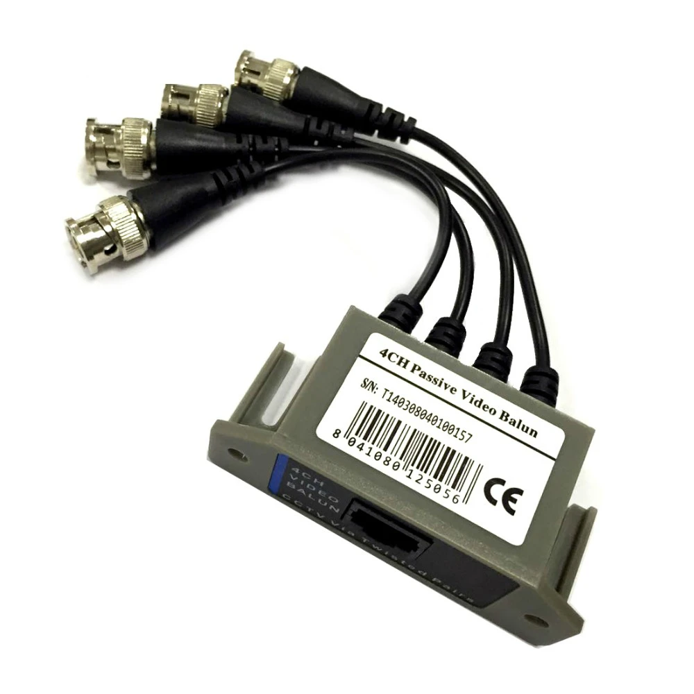 4CH HD пассивный видеопередатчик BNC к UTP RJ45 CCTV через витые пары для AHD TVI CVI камеры DVR