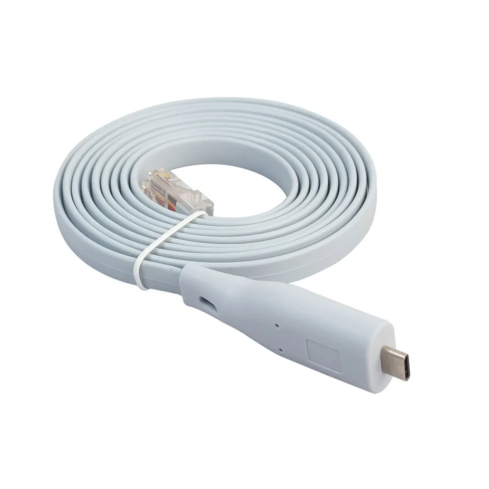 6 футов USB Тип C RS232 к RJ45 адаптер плоский консольный кабель для маршрутизатора Cisco