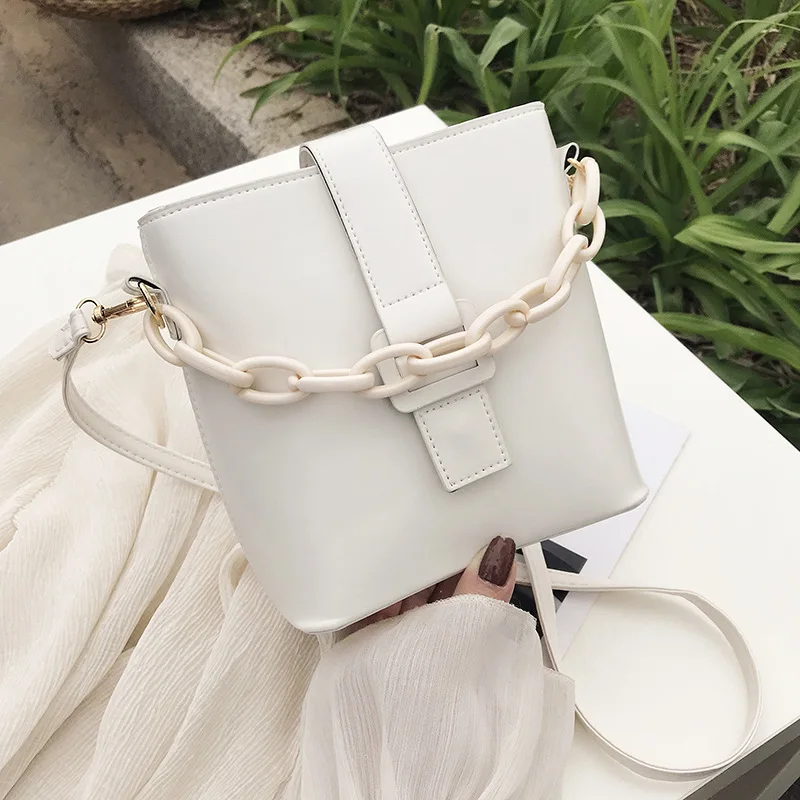 

2020 новые модные сумки-ведро для женщин PU кожаные сумки через плечо с цепочкой Sac A Main Femme сумки на плечо женские дизайнерские сумки