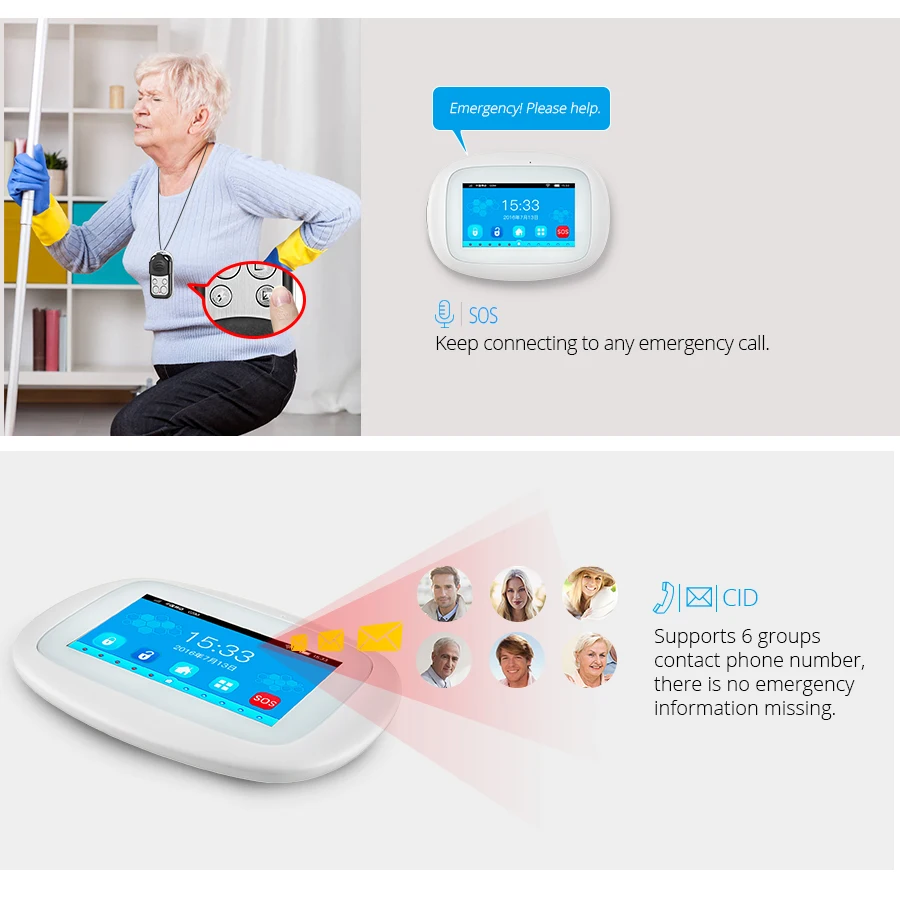 2021 KERUI K52 удивительный дизайн 4 3 дюймовый TFT цветной дисплей плоский WIFI GSM