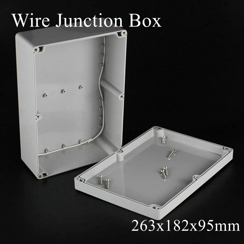 263x182x95 мм ABS IP65 водонепроницаемый пластиковый распределительная коробка для проводов распределительный корпус проект чехол электронный инструмент