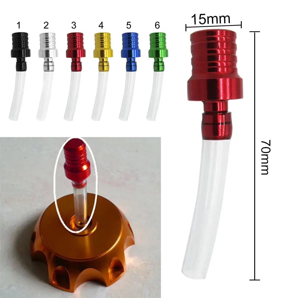 

1PC Motorcycle Gas Fuel Cap 2 Way Valves Vent Breather Hoses Tubes For Motocross ATV Dirt Pit Bike Fuel Tank Breather Pipe