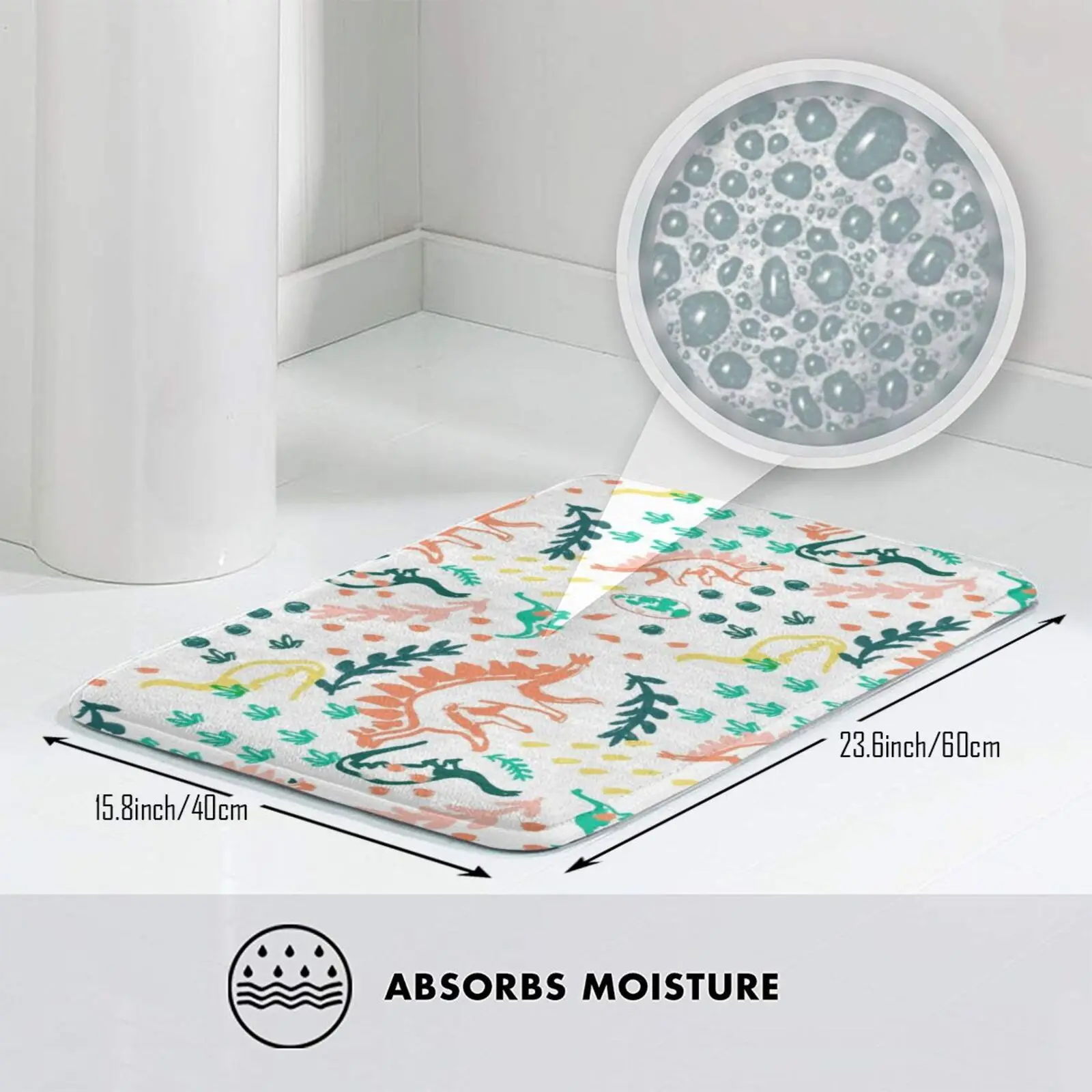 Коврик с динозаврами коврик подушка мягкий нескользящий рисунком динозавра