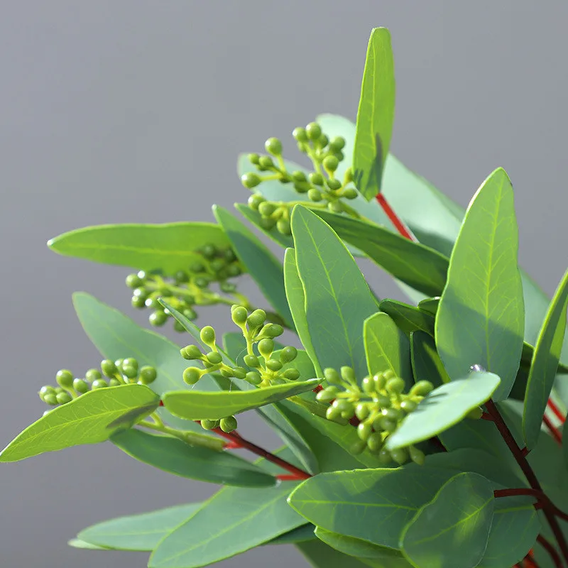 

4Pc Artificial Plants Home Decoration Branch Eucalyptus Leaves Fake Leaves Green Plants Wreath for DIY Wedding Home Garden Decor