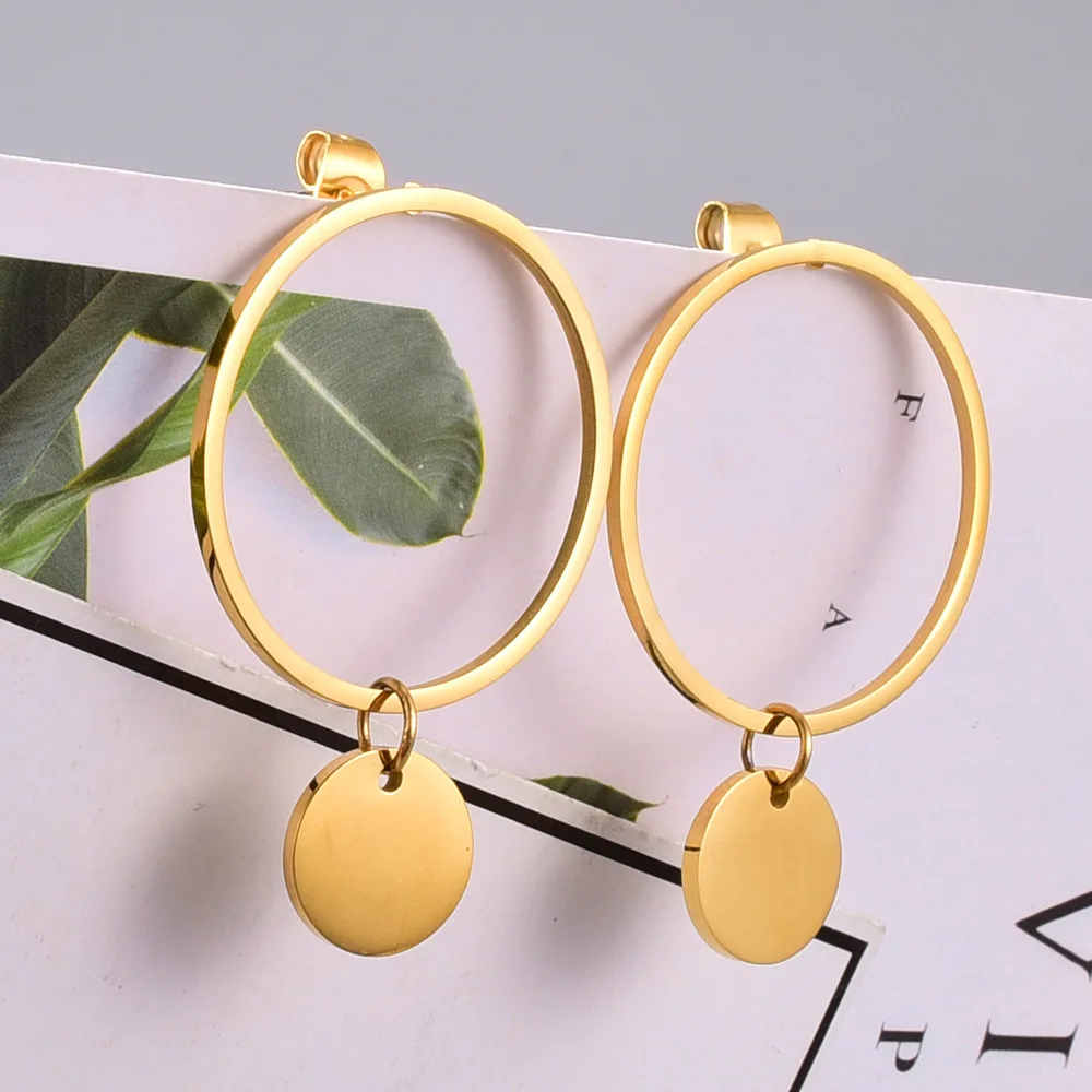 

Exaggerate Big Circle Hoop Earrings Brincos Simple Party Hanging Dangle Hoop Earrings for Women Jewelry