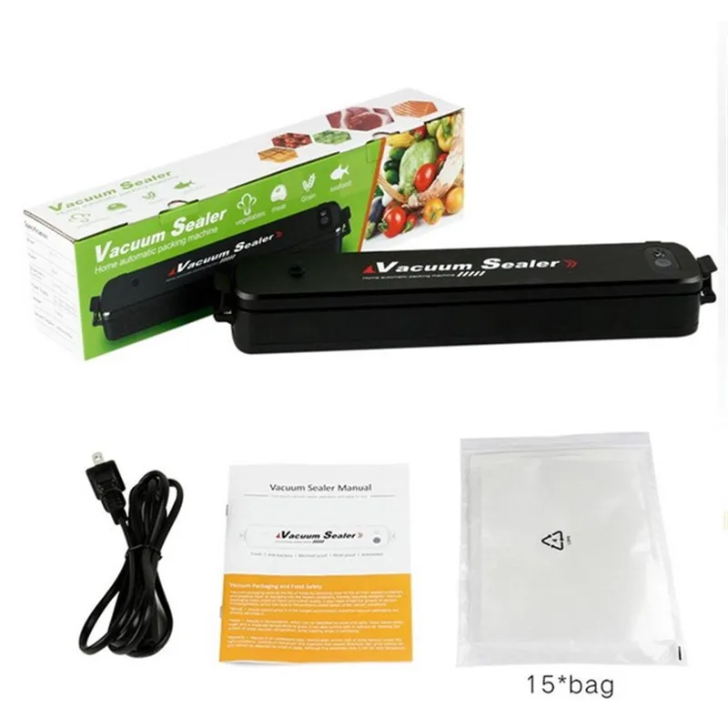 

Household Food Vacuum Sealer Machine Sealing Tool Keep Fresh Food Packaging Machine Vacuum Sealer Include 15Pcs Vacuum Packer