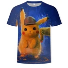 Горячая Распродажа, новинка, модная трендовая футболка в стиле Харадзюку С 3D принтом покемона и круглым вырезом для мужчин и женщин в стиле пары