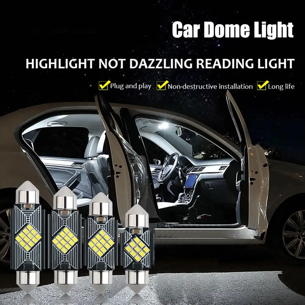 

Лампы 31 мм, 36 мм, 39 мм, 41 мм, светодиодный Canbus Festoon дюйма, C5W C10W, 1 шт.