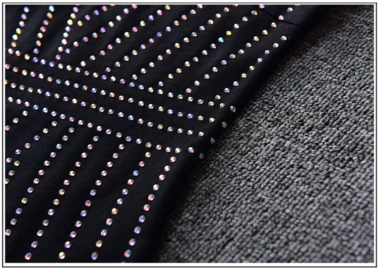

Full Sleeve Women Casual Office Dress evening party dresses summer Women Bling Bling Long Sleeve bodycon dress Black V-Neck