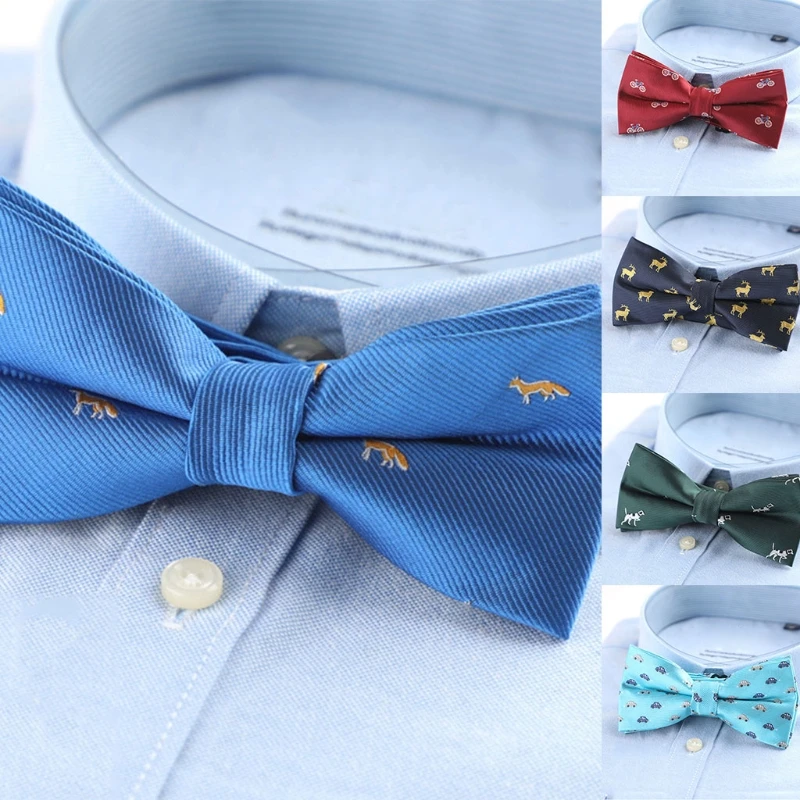 Pajarita para hombre, corbatas formales de negocios tejidas a mano, accesorios de vestir cl&aacute;sicos c&oacute;modos con textura de moda-0
