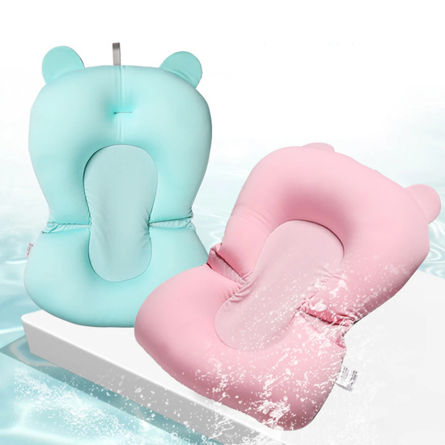 Плавающий Противоскользящий детский коврик для ванной подушка душа малыша губка