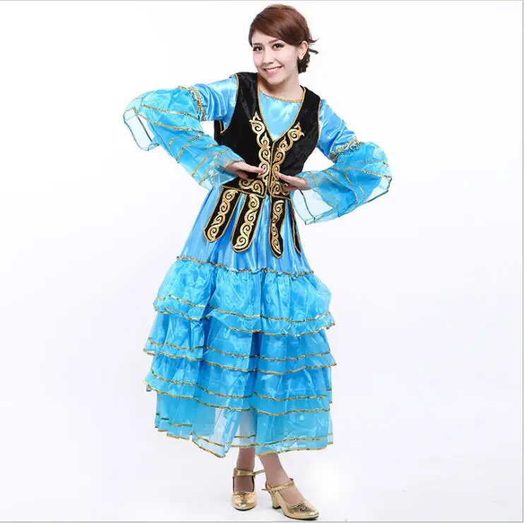 

Women Xinjiang national costume Kazakh costume Kazakh dance costume Uygur costumes Dress