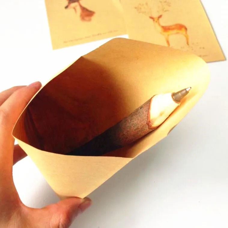 Конверты из крафт бумаги Kawaii Forest Deer series 10 шт./лот Прекрасный Подарочный конверт