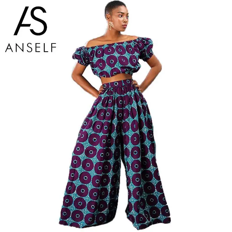 Брюки женские в африканском стиле с широкими штанинами весна 2020 свободные