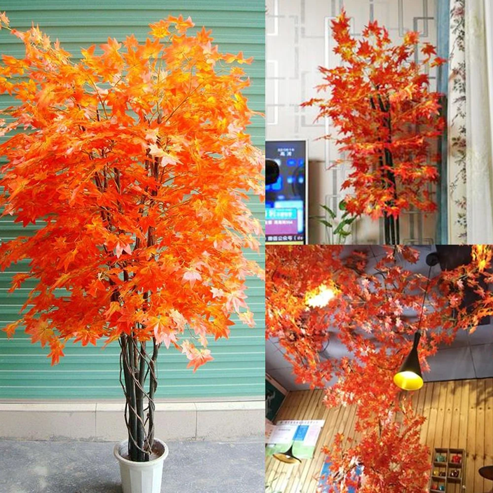 12 шт./лот искусственный фикус Microcarpa лист пластиковые ветви дерева на открытом