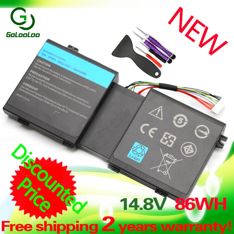 Gololoo 86Wh аккумулятор 2F8K3 KJ2PX 0KJ2PX G33TT для DELL Alienware 17 17X 18 18X Series|Аккумуляторы ноутбуков|