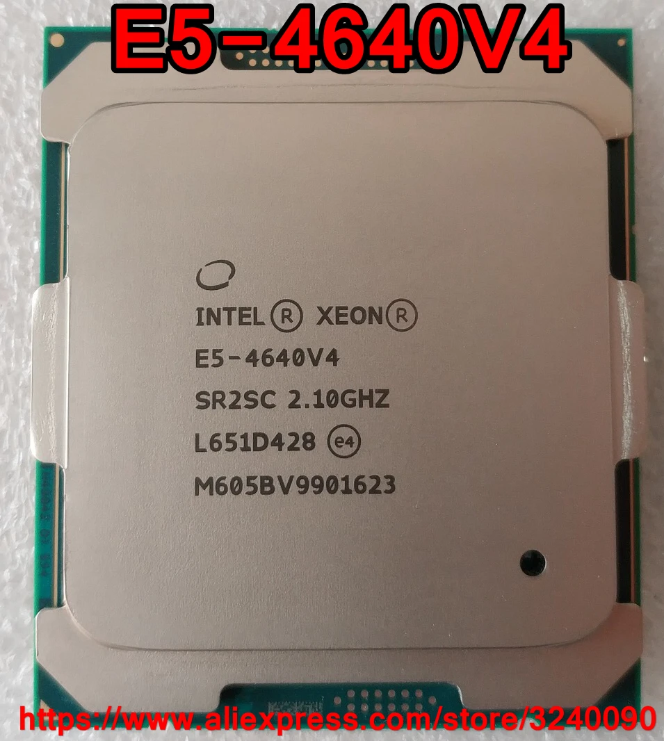 Процессор Intel ЦП Xeon процессор E5 4640v4 12 ядер 2 10 ГГц 30 м 4640 4 бесплатная доставка
