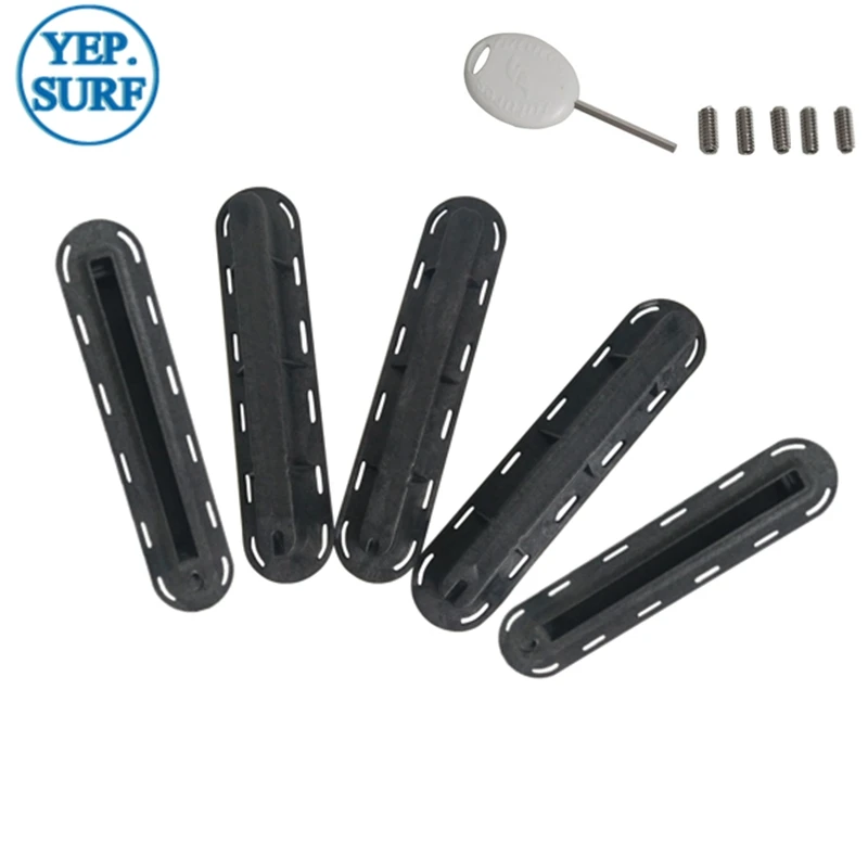 Черные плавники фьючеры коробка с ключом 5 шт. в комплекте для серфинга цветные