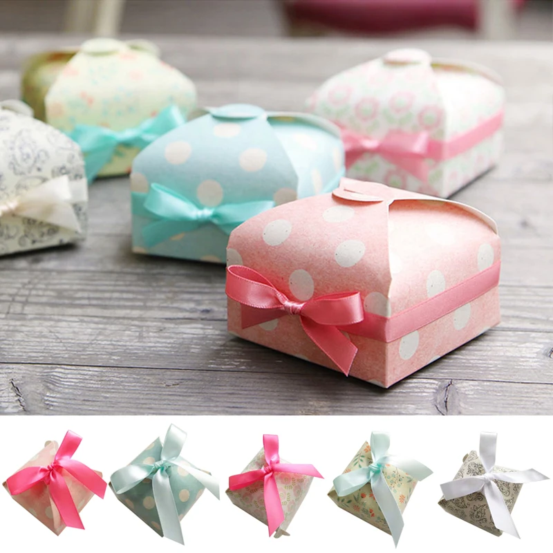 Свадебная конфетная коробка с лентой Творческий десерт шоколадных печенья
