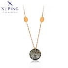 Xuping модные ювелирные изделия, цепочка из нержавеющей стали, круглые кристаллы, подвески, ожерелья для женщин, подарок 810603546