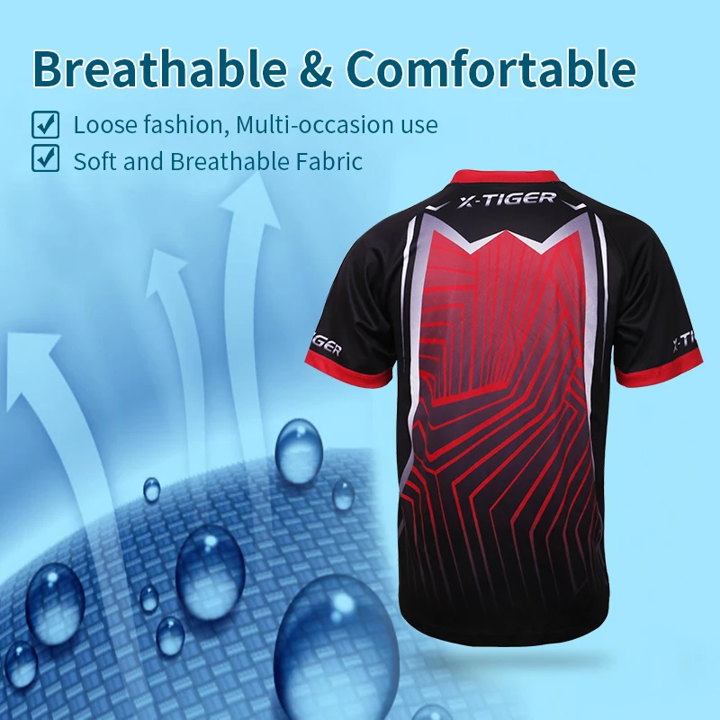 Футболка X Tiger для горного велосипеда 100% полиэстер с коротким рукавом|Майки