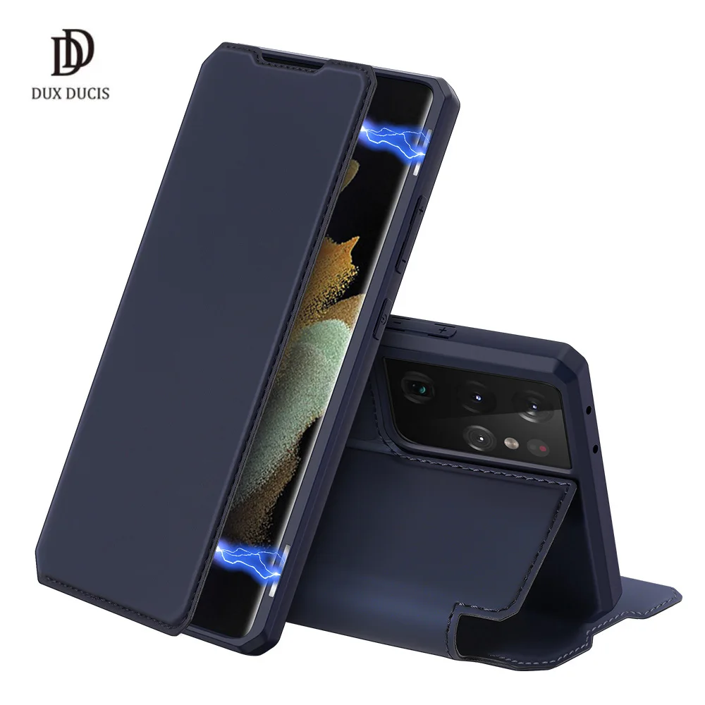 

For Samsung Galaxy S21 Ultra 5G Case Flip Cover 360° Real Full Protection DUX DUCIS Luxury Leather Wallet Case Magnetic Closure