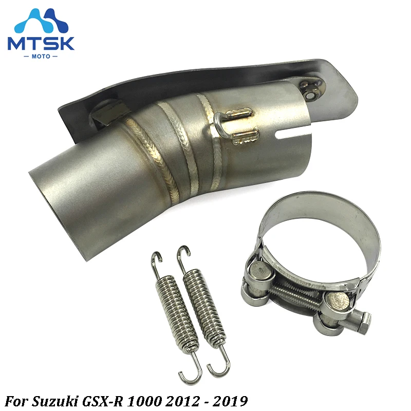 GSXR1000 Moto rcycle moto глушитель выхлопной средней трубы для Suzuki GSX R 1000 2012 2013 2015 2014 2016 2017