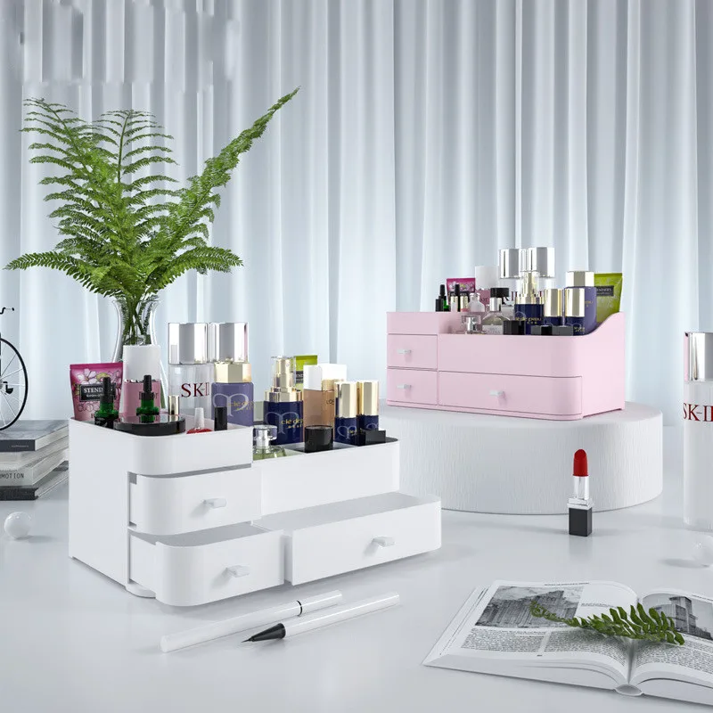 Бытовая коробка для хранения косметики большой ящик организации продуктов по