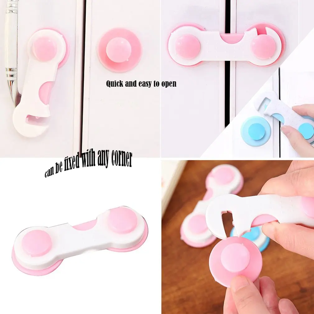 

1Pcs Baby Kids Box Drawer Cupboard Cabinet Wardrobe Door Bear Fridge Safety Lock Convenient Drop Ship