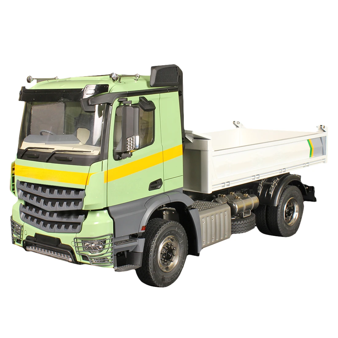 

LXY RC 1/14 4×4 Simulated Metal Hydraulic Lightweight Dump Truck Model with 3-Speed Gearbox and Differential Lock