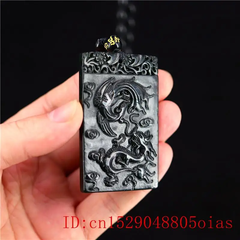 Нефритовый дракон феникс амулет-подвеска модные натуральные ювелирные изделия