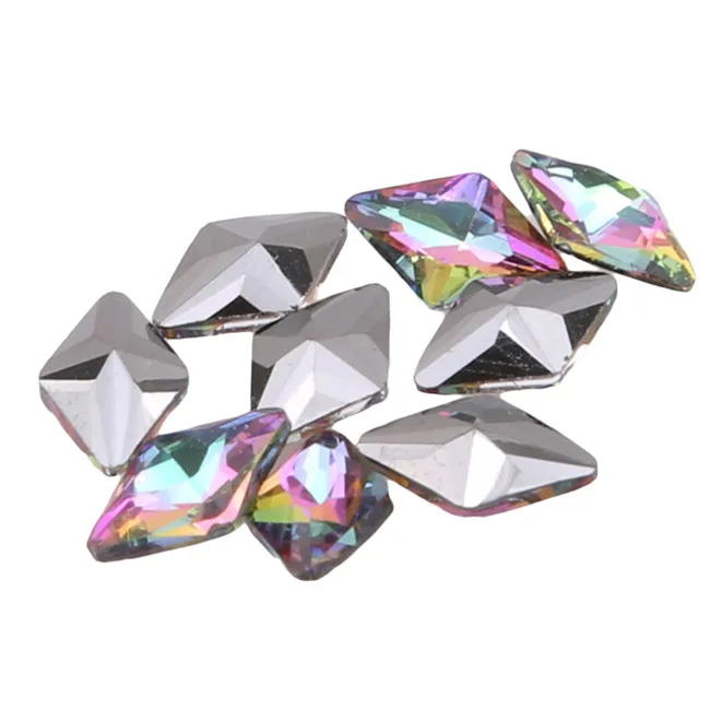 Модные украшения для дизайна ногтей алмазные кристаллы в форме сердца блестящие