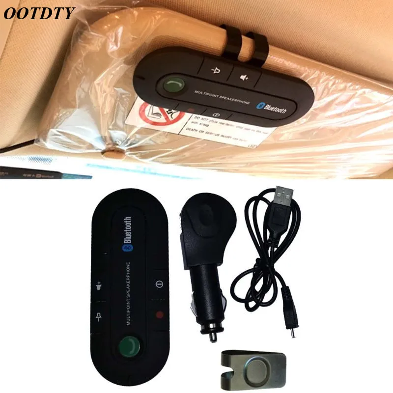 Автомобильный Bluetooth динамик телефон Hands Free портативный беспроводной козырек
