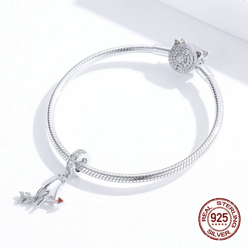 Кулон Стрела любви из серебра 925 пробы для браслета и ожерелья | Украшения