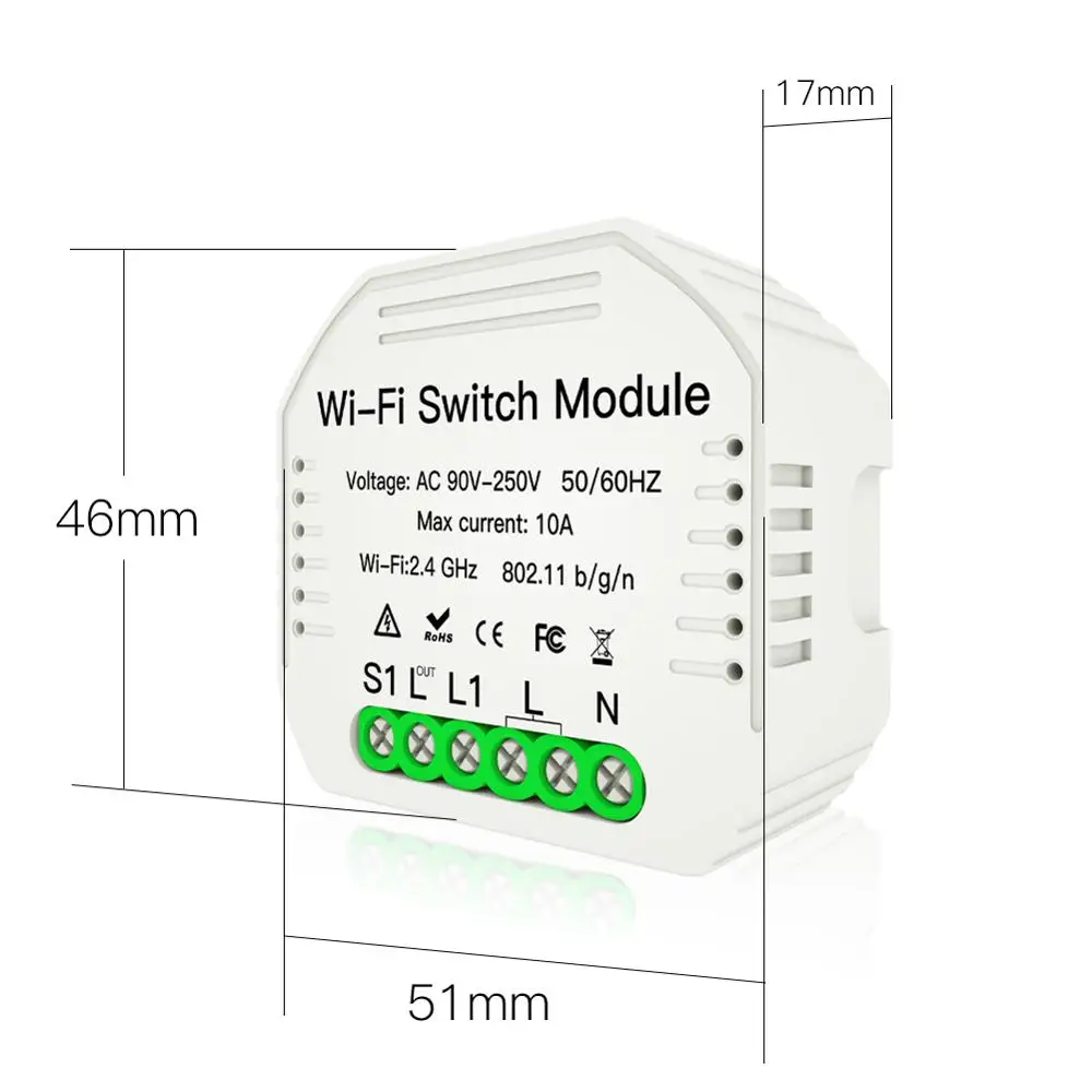 Умный светильник Tuya Wifi 2 шт. Diy выключатель модуль автоматизации для умного дома wi