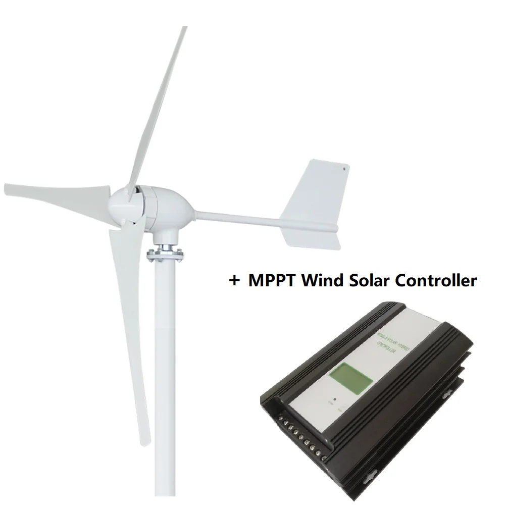 

CHINA Factory Price 800W 24V 48V Wind Generator Turbine 3 Long Blades For Turbine CE Approval Alternative Energy Generators